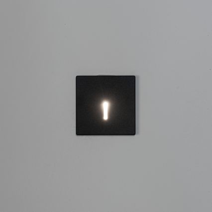 LED Schodišťové svítidlo MAGNIK LED/1,7W/230V 2700/3300/3900/4600/5700K černá hranatý