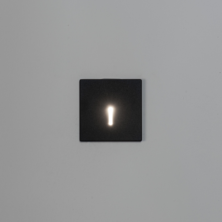 LED Schodišťové svítidlo MAGNIK LED/1,7W/230V 2700/3300/3900/4600/5700K černá hranatý