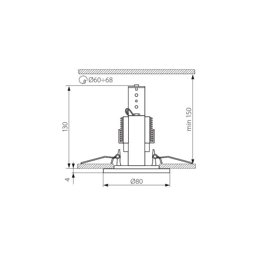 Kanlux 911 - Podhledové svítidlo DELE 1xGU10/50W/230V