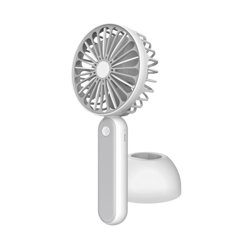 Kapesní ventilátor 1200mA/3,7V USB šedá/bílá