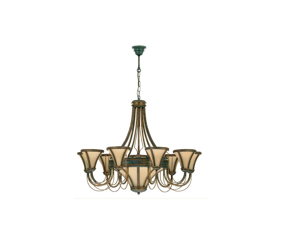 Kemar Kemar T/9 - Lustr TANAJA 9xE14/60W+1xE27/100W zelená 4022