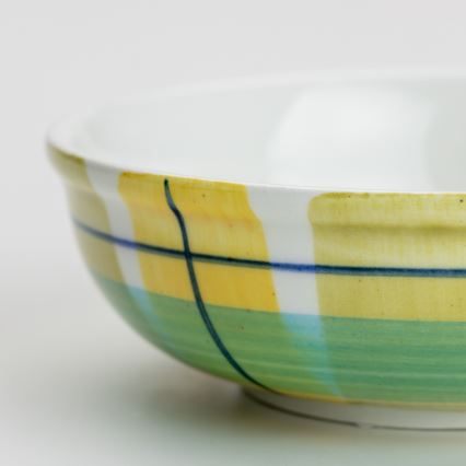 Keramická kompotová miska 13 cm zelená žlutá