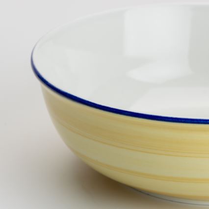 Keramická kompotová miska Lada 23 cm žlutá bílá