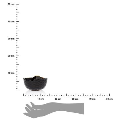 Keramická miska TIGELLA 13 cm černá/zlatá