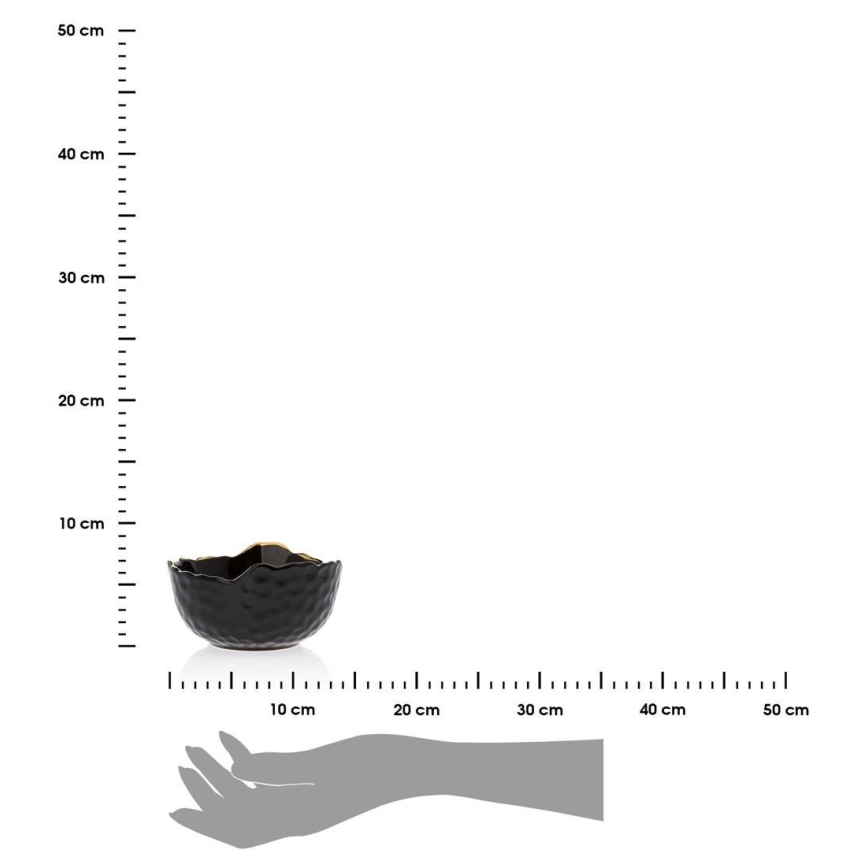 Keramická miska TIGELLA 13 cm černá/zlatá