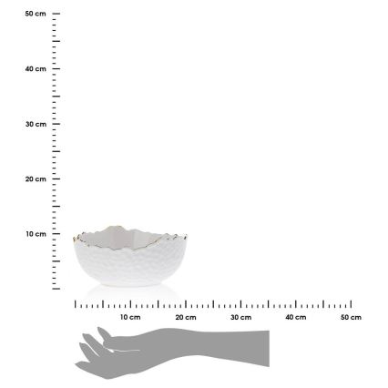 Keramická miska TIGELLA 20 cm krémová/zlatá
