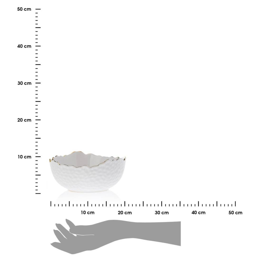 Keramická miska TIGELLA 20 cm krémová/zlatá