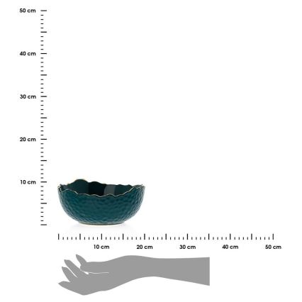 Keramická miska TIGELLA 20 cm zelená/zlatá