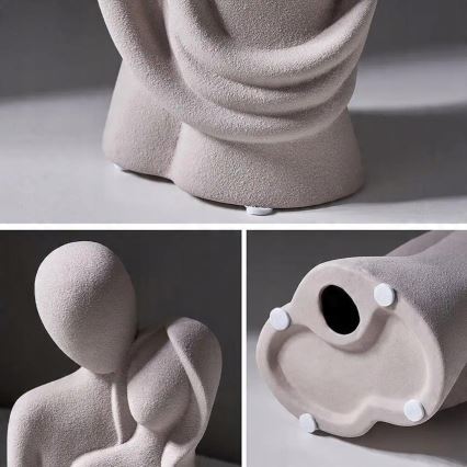 Keramická stolní dekorace 20x9,5x7,5 cm šedá