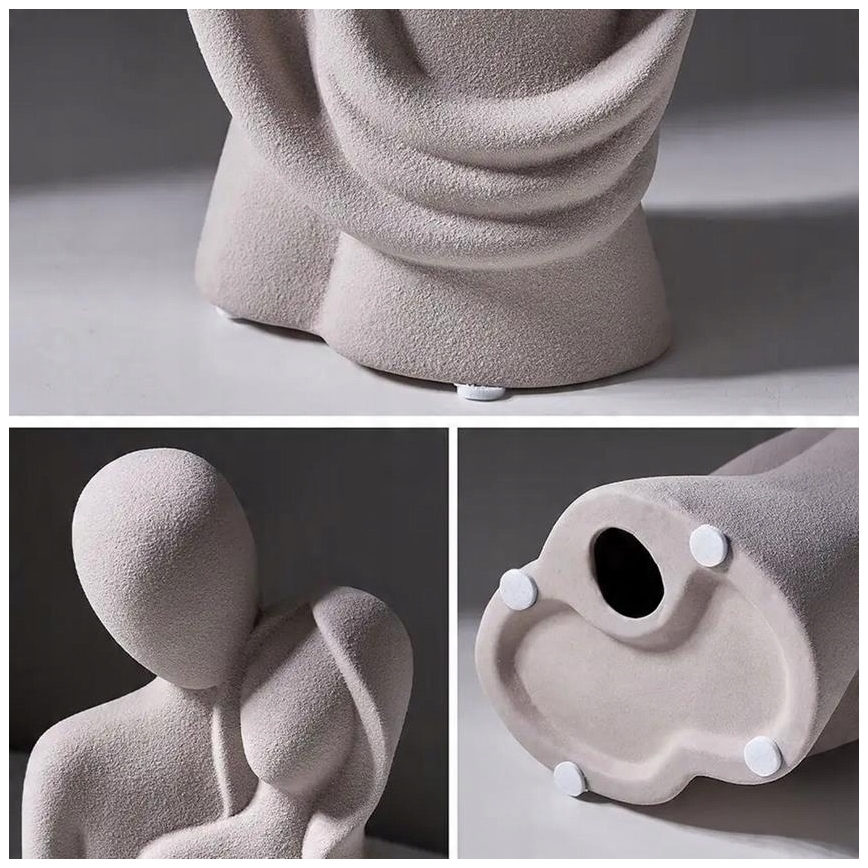 Keramická stolní dekorace 20x9,5x7,5 cm šedá