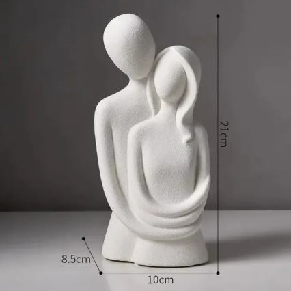 Keramická stolní dekorace 21x8,5x10 cm bílá