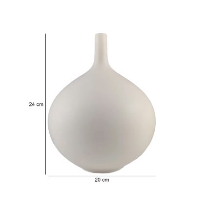 Keramická váza 24 cm bílá