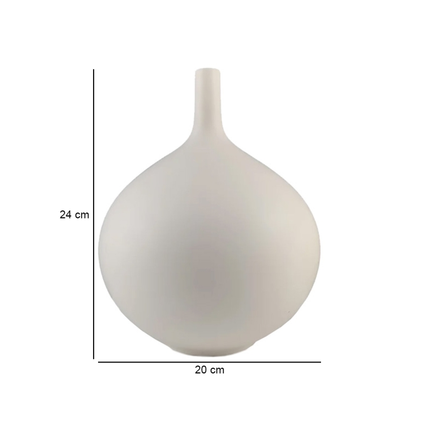 Keramická váza 24 cm bílá