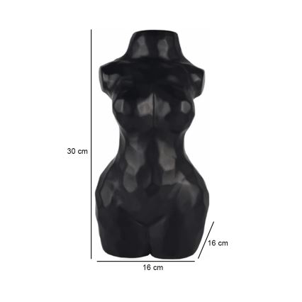 Keramická váza 30 cm černá