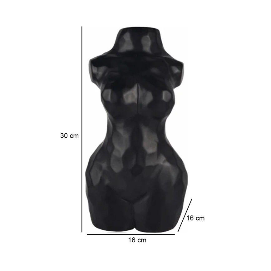 Keramická váza 30 cm černá