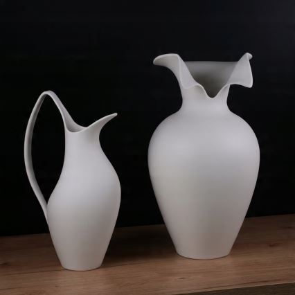 Keramická váza 41,5x23 cm bílá