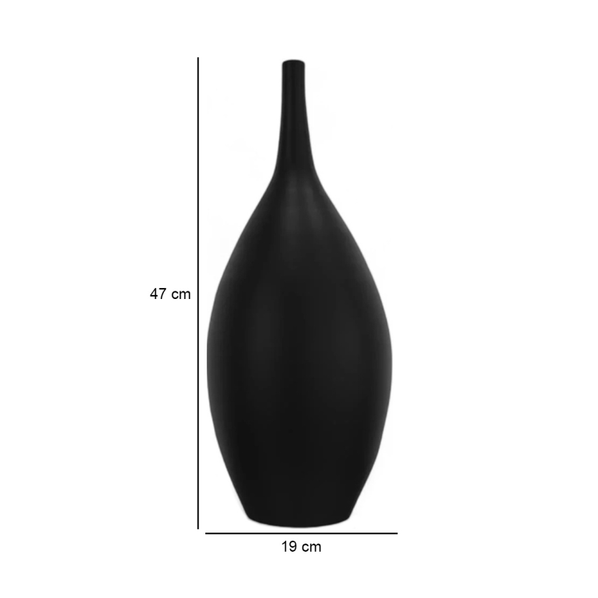 Keramická váza 47 cm černá