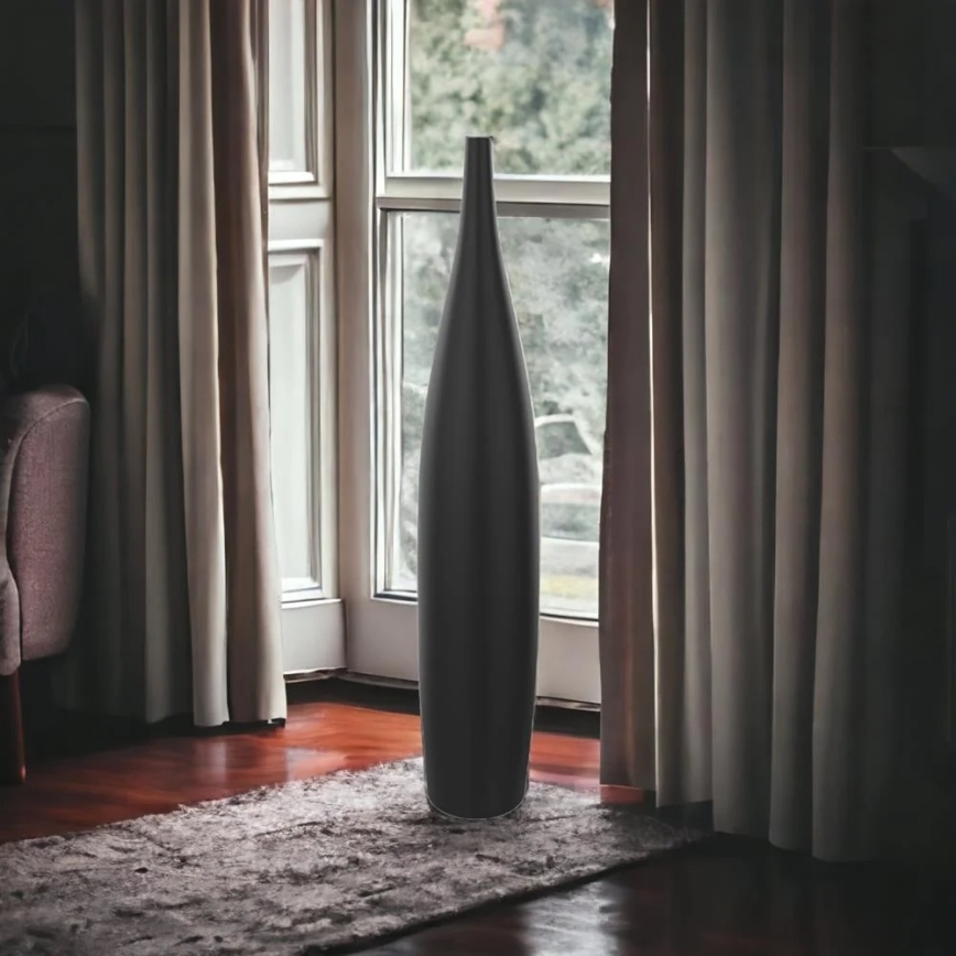 Keramická váza 70 cm matná černá