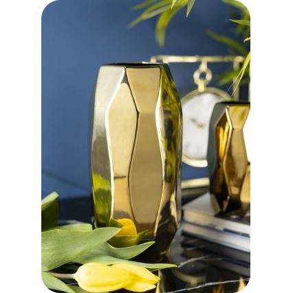 Keramická váza ALICE 25x11 cm zlatá