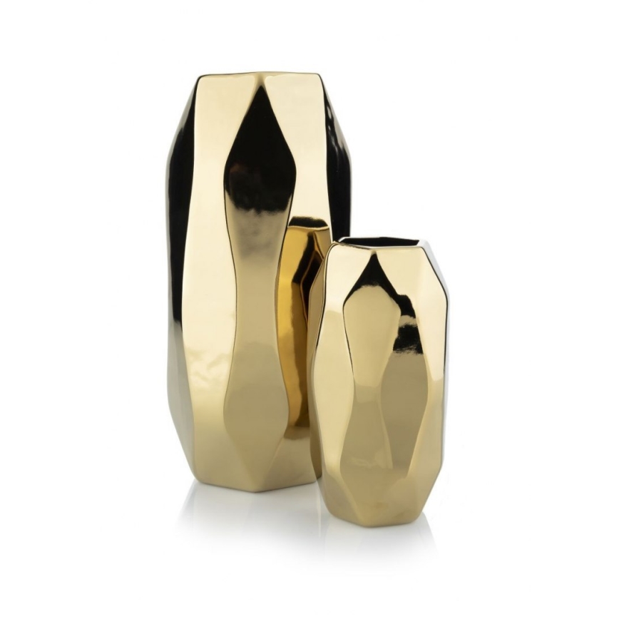 Keramická váza ALICE 25x11 cm zlatá