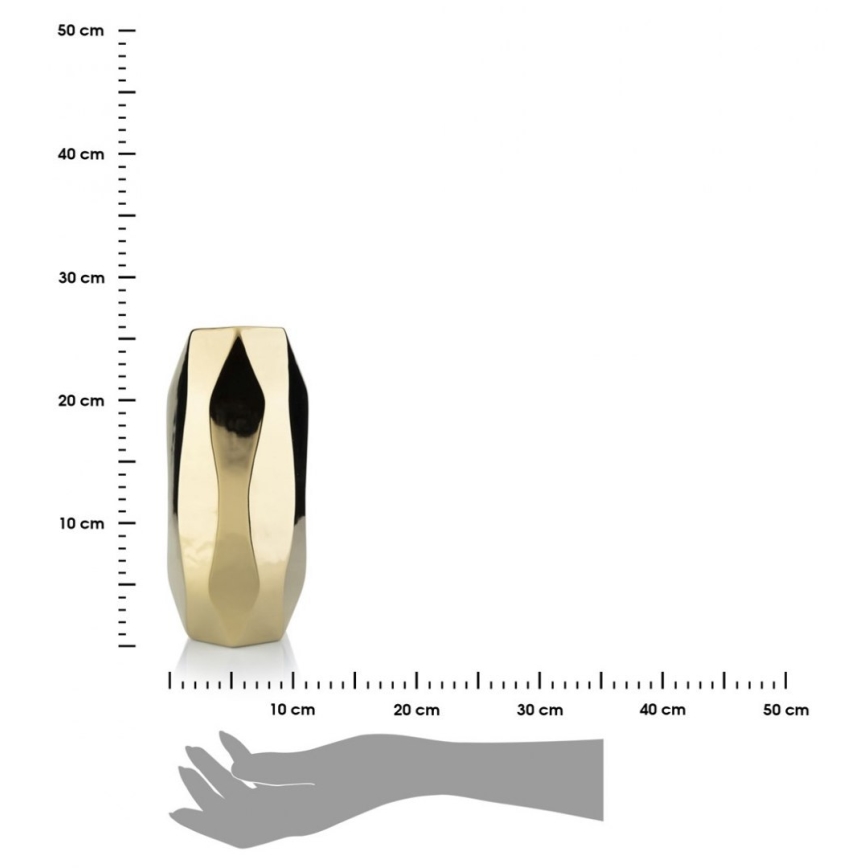 Keramická váza ALICE 25x11 cm zlatá