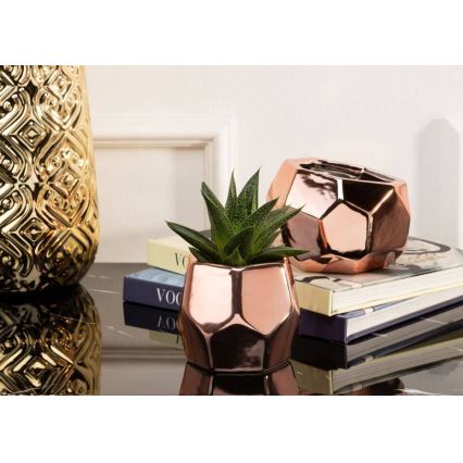 Keramický květináč DORIS 8x9 cm rose gold