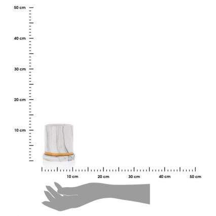 Keramický květináč s miskou HANYA 11x11 cm dekor mramoru