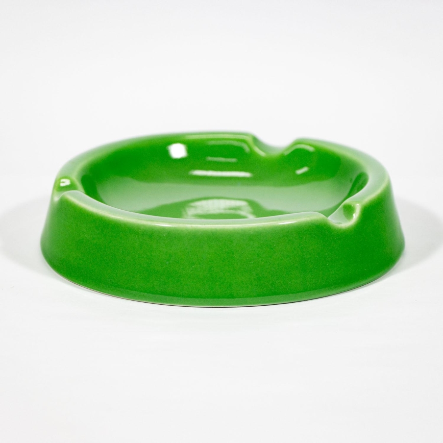 Keramický popelník 13 cm zelená