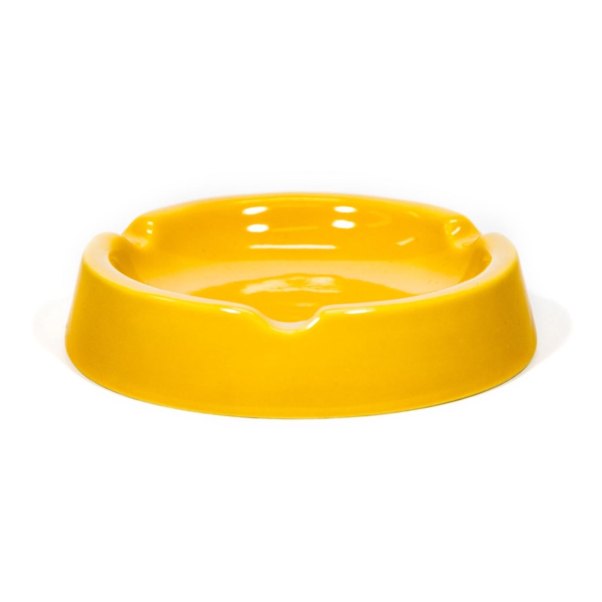Keramický popelník 13 cm žlutá