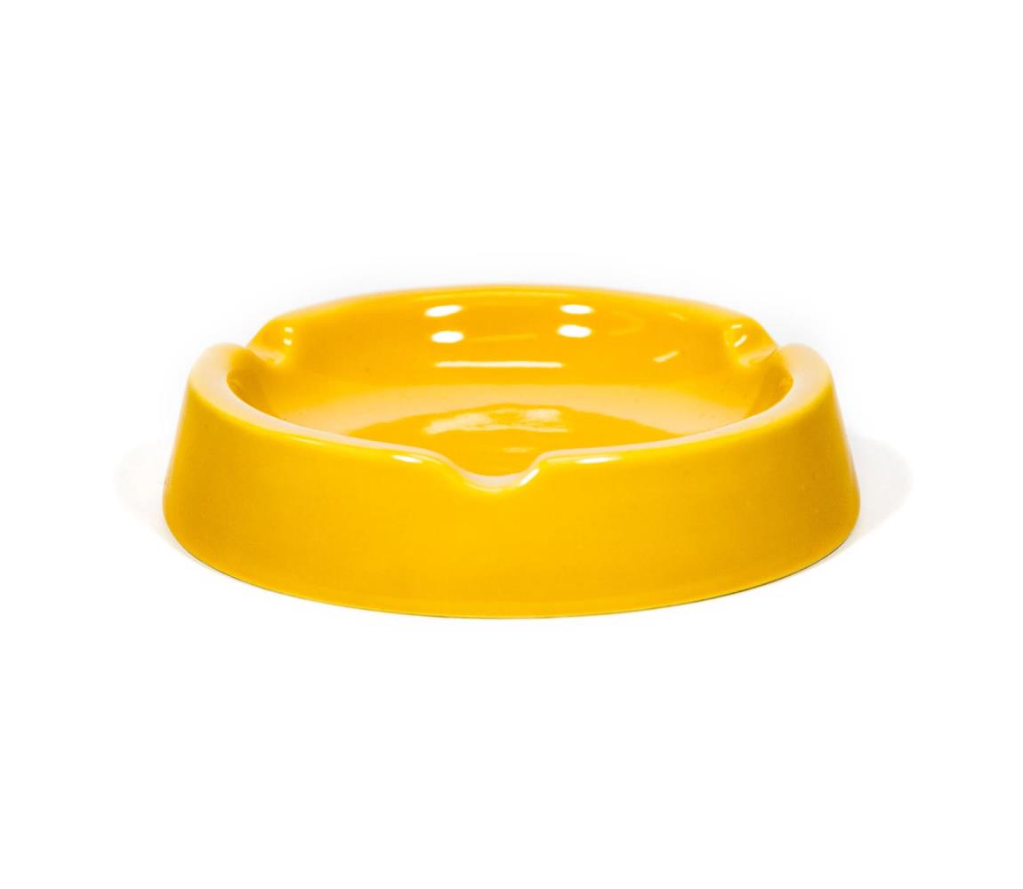 Výrobce po 1 ks Keramický popelník 13 cm žlutá KK0013