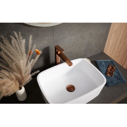 KFA Armatura 4522-815-34 - Umyvadlová baterie + výpusť MALAGA 15,9 cm rose gold