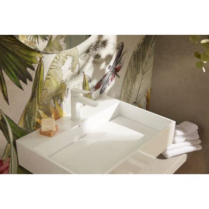 KFA Armatura 4522-815-44 - Umyvadlová baterie + výpusť MALAGA 15,9 cm bílá