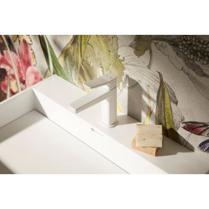 KFA Armatura 4522-815-44 - Umyvadlová baterie + výpusť MALAGA 15,9 cm bílá