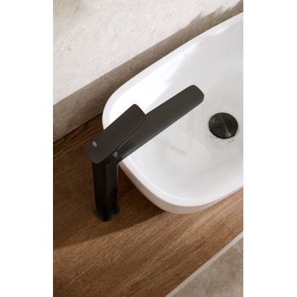 KFA Armatura 4522-825-81 - Umyvadlová baterie + výpusť MALAGA 17 cm černá