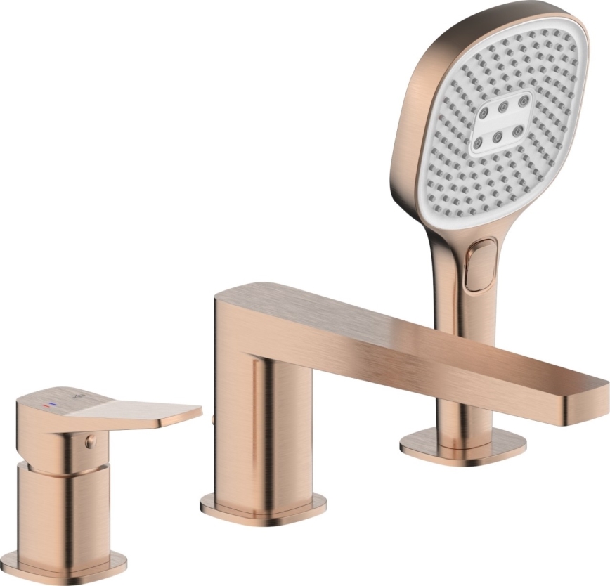 KFA Armatura 4525-210-34 - Vanová baterie 3-otvorová MALAGA rose gold