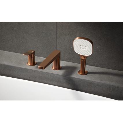 KFA Armatura 4525-210-34 - Vanová baterie 3-otvorová MALAGA rose gold
