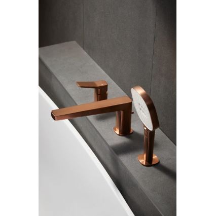 KFA Armatura 4525-210-34 - Vanová baterie 3-otvorová MALAGA rose gold