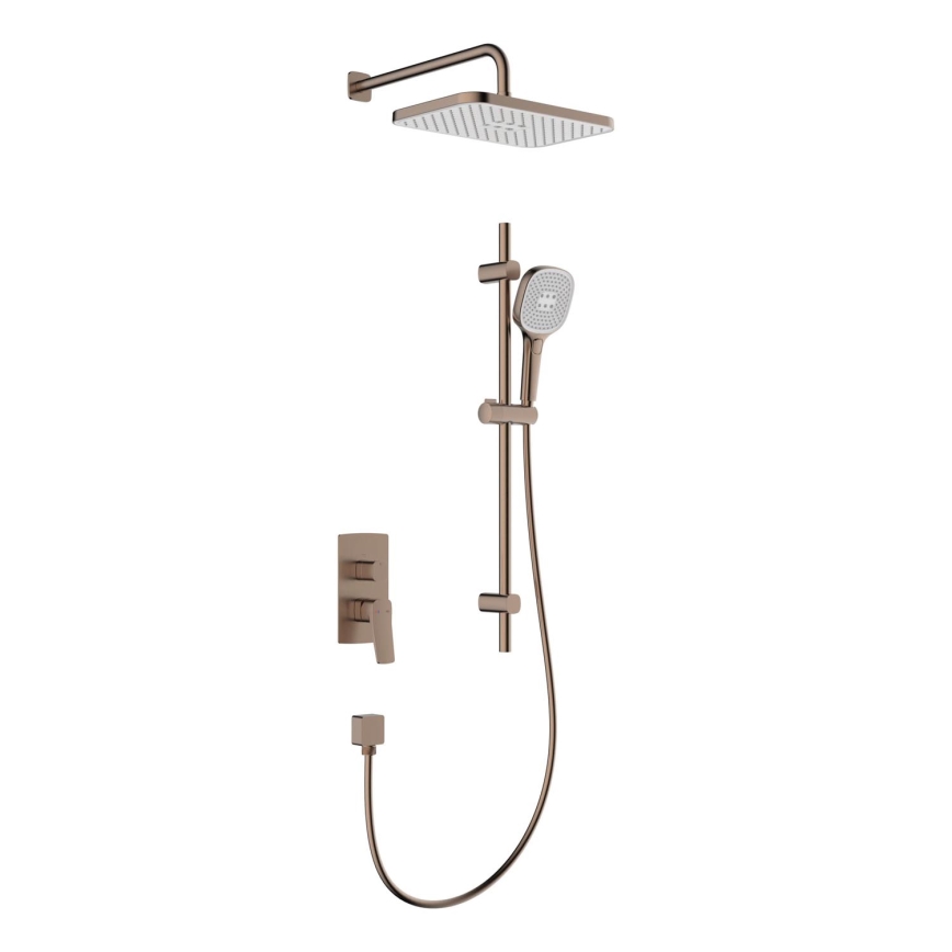 KFA Armatura 4529-301-34 - Sprchová sada s podomítkovou baterií MALAGA rose gold