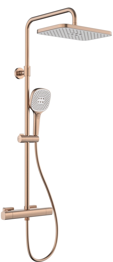 KFA Armatura 5756-910-34 - Sprchová sada s termostatickou baterií MALAGA rose gold