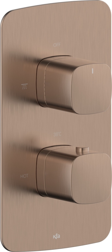 KFA Armatura 5759-001-34 - Termostatická sprchová baterie pro podomítkovou instalaci MALAGA rose gold
