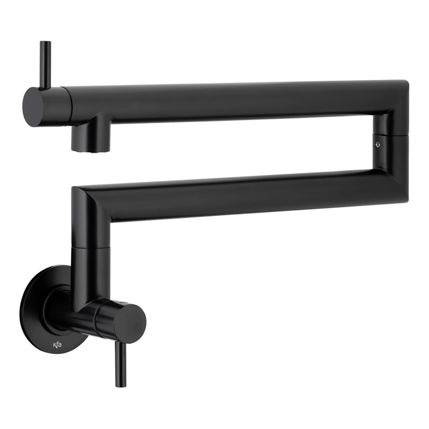 KFA Armatura 6623-030-81 - Kuchyňská baterie s kloubem DUERO POT FILLER nerez/matná černá