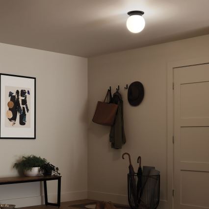 Kichler - Stropní svítidlo ALBERS 1xE27/40W/230V pr. 20,3 cm černá