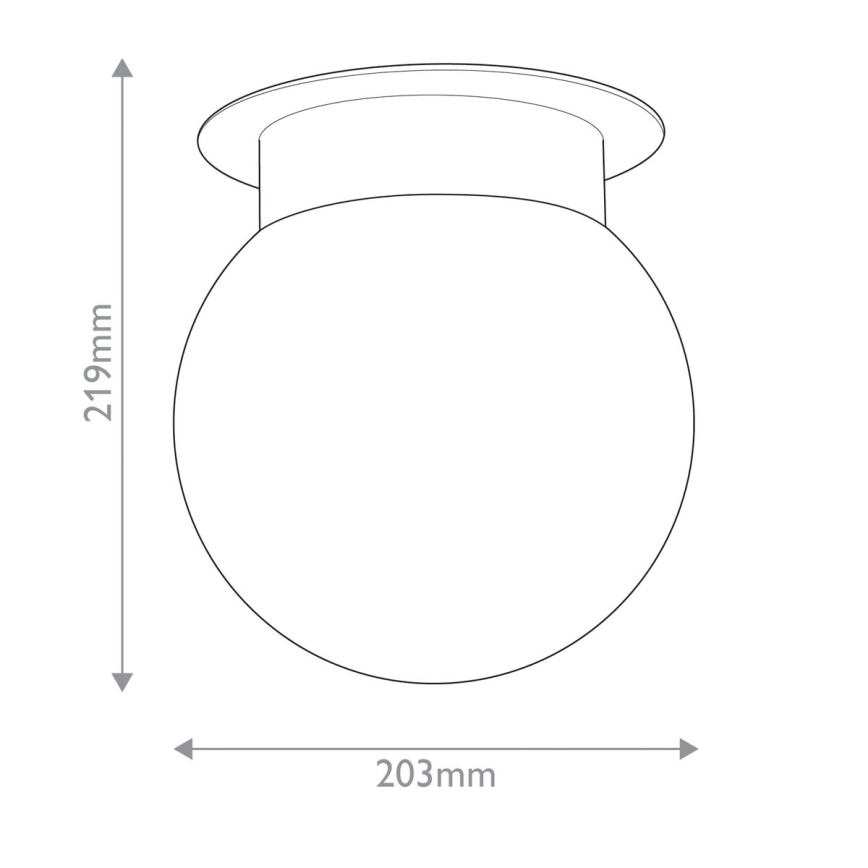 Kichler - Stropní svítidlo ALBERS 1xE27/40W/230V pr. 20,3 cm černá