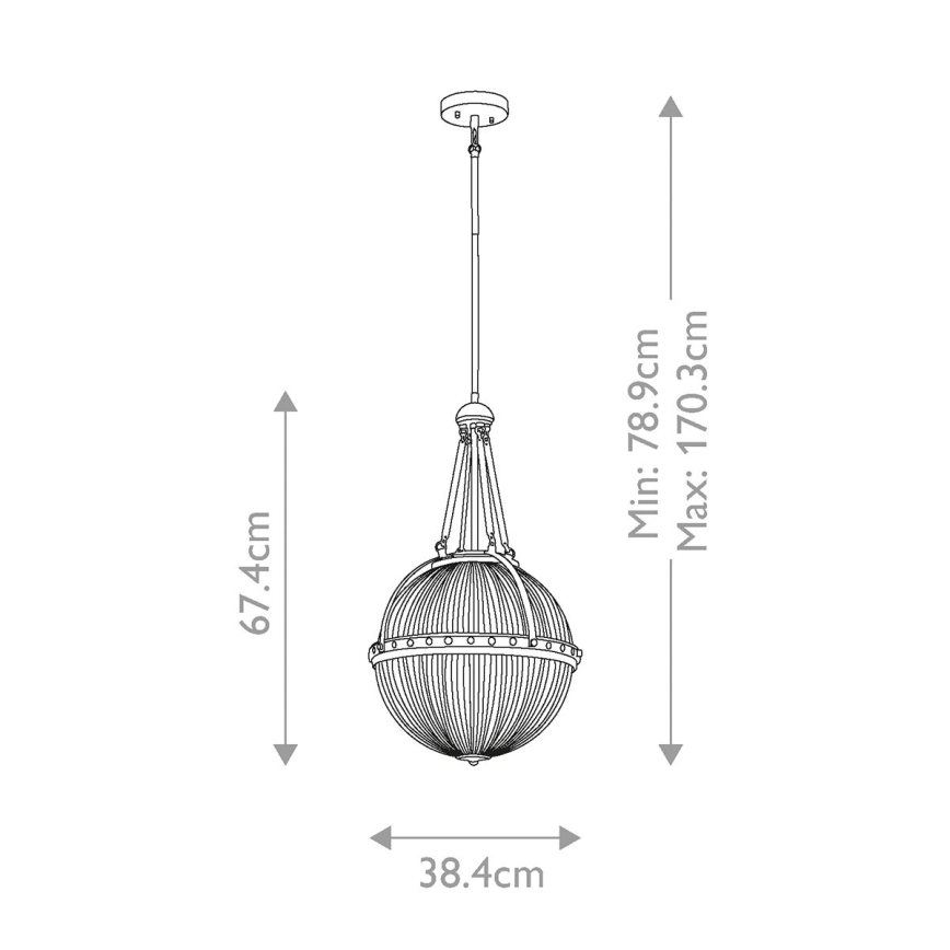 Kichler - Lustr na tyči ASTER 3xE14/60W/230V zlatá