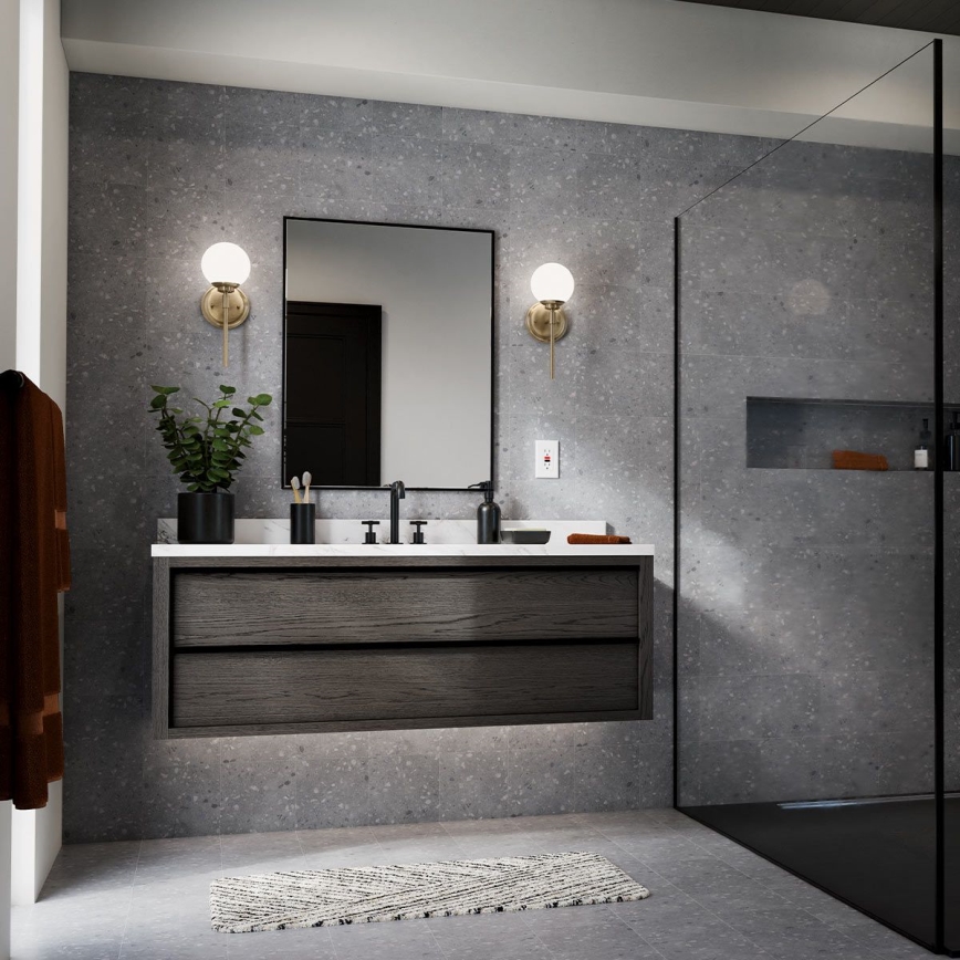 Kichler - LED Koupelnové nástěnné svítidlo BENNO 1xG9/3W/230V IP44 mosaz