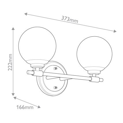 Kichler - LED Koupelnové nástěnné svítidlo BENNO 2xG9/3W/230V IP44 mosaz