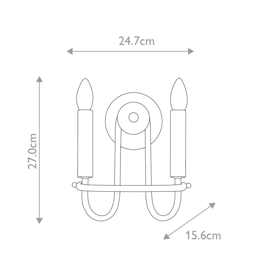 Kichler - Nástěnné svítidlo CAPITOL HILL 2xE14/40W/230V zlatá