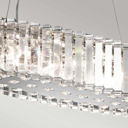 Kichler - LED Koupelnový lustr na lanku CRYSTAL SKYE 8xG9/3W/230V IP44