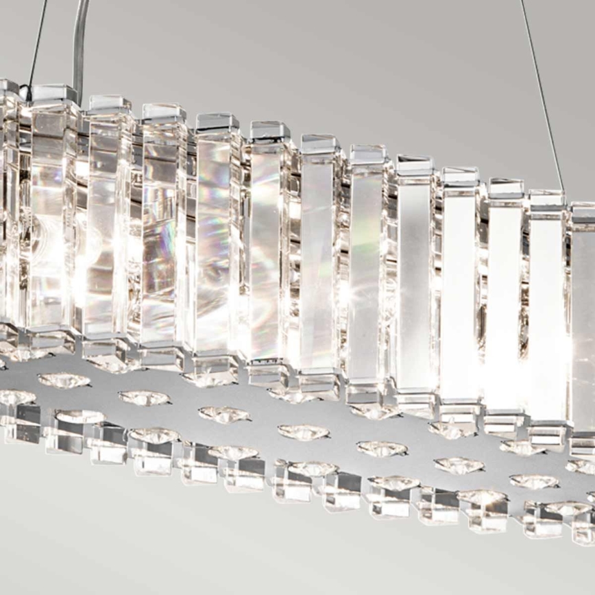 Kichler - LED Koupelnový lustr na lanku CRYSTAL SKYE 8xG9/3W/230V IP44