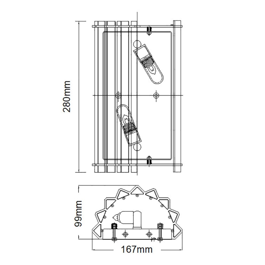 Kichler - LED Koupelnové nástěnné svítidlo CRYSTAL SKYE 2xG9/3W/230V IP44